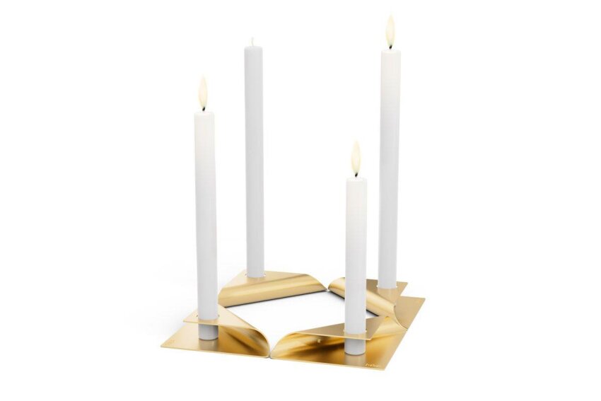 Höfats Square Candle Kerzenhalter-Set Gold