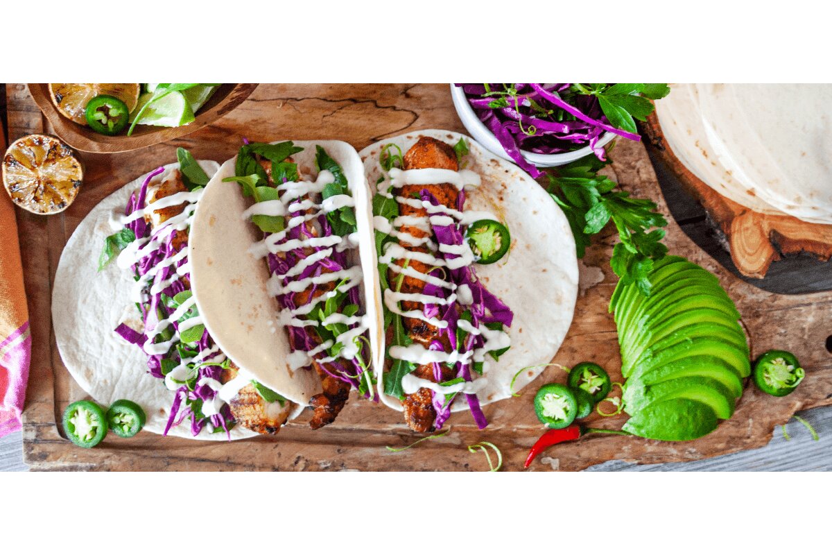 Gegrillte Tilapia-Tacos mit Limettencreme