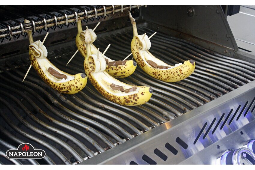 Gegrilltes Bananenboot - Eis